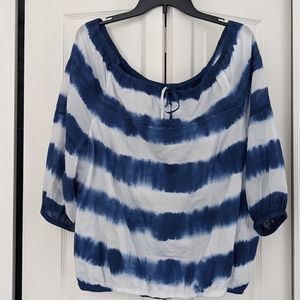 Ralph Lauren women's Blouse size L white-blue